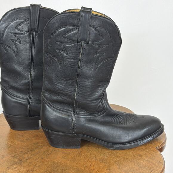 Durango Black Leather Western Boots Tonal Stitching Men\'s 9.5 Style TR780 main image 10